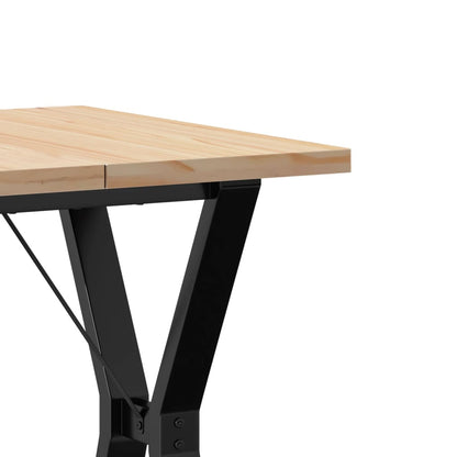 Eettafel Y-frame 60x60x75,5 cm massief grenenhout en staal