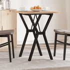 Eettafel 60x60x75,5 cm massief grenenhout staal