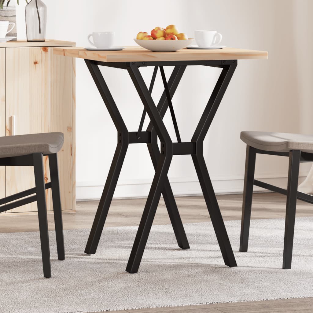 Eettafel Y-frame 60x60x75,5 cm massief grenenhout en staal