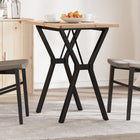 Dining table Y-frame 80x50x75.5 cm solid pine and steel