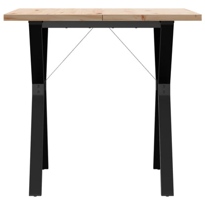 Eettafel Y-frame 80x80x75,5 cm massief grenenhout en gietijzer
