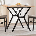 Dining table Y-frame 80x80x75.5 cm solid pine wood and steel