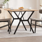 Dining table Y-frame 90x90x75.5 cm solid pine and steel