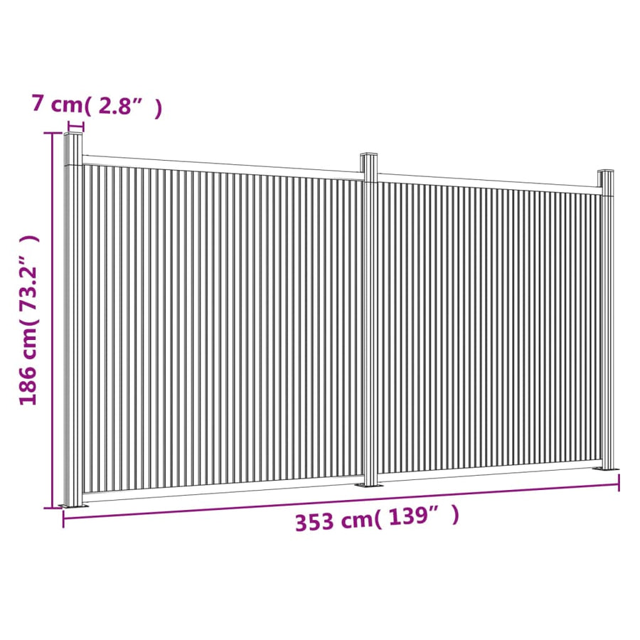 Schuttingpaneel 353X186 Cm Hkc Bruin