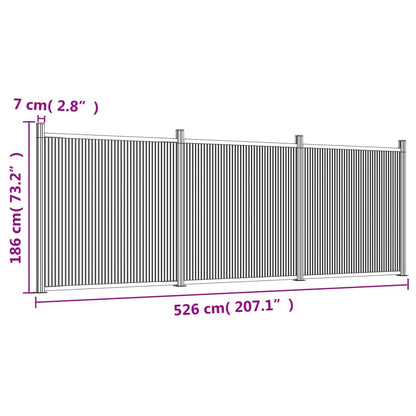 Schuttingpaneel 526X186 Cm Hkc Bruin