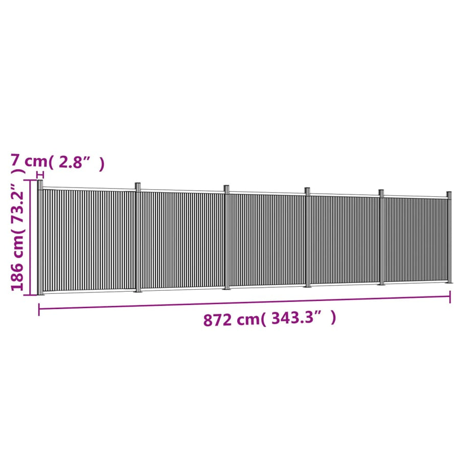 Schuttingpaneel 872X186 Cm Hkc Bruin
