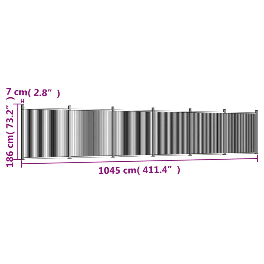 Schuttingpaneel 1045X186 Cm Hkc Bruin
