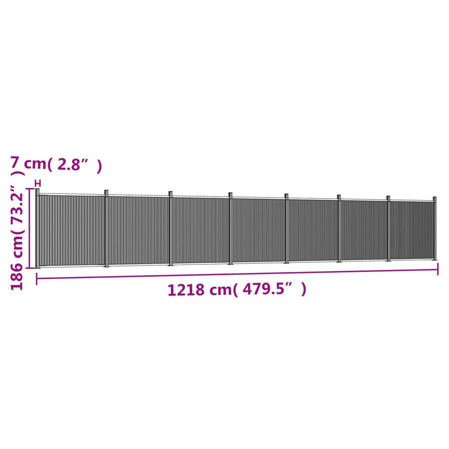 Schuttingpaneel 1218X186 Cm Hkc Bruin
