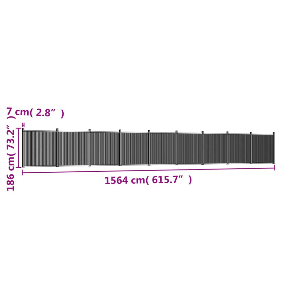 Schuttingpaneel 1564X186 Cm Hkc Bruin