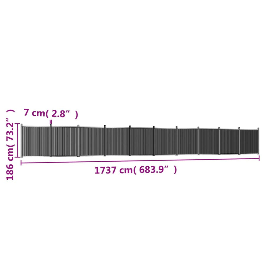 Schuttingpaneel 1737X186 Cm Hkc Bruin