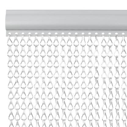 Vliegengordijn kettingen 56x202 cm aluminium