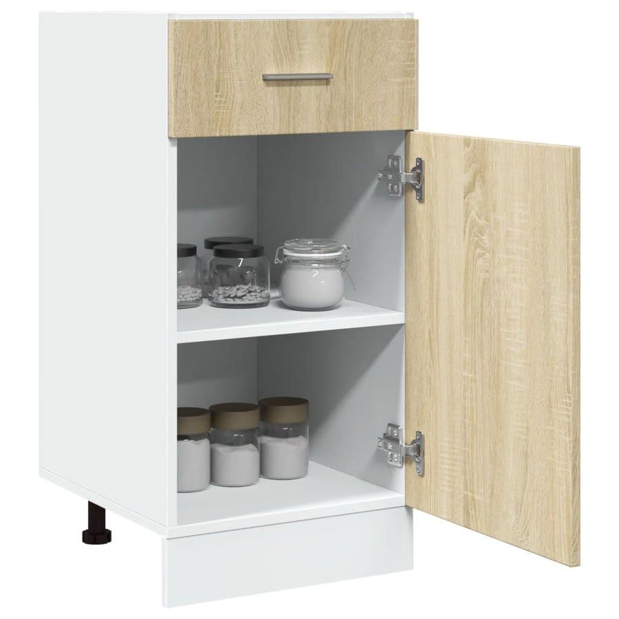 Onderkast met lade 40x46x81,5 cm spaanplaat sonoma eikenkleurig