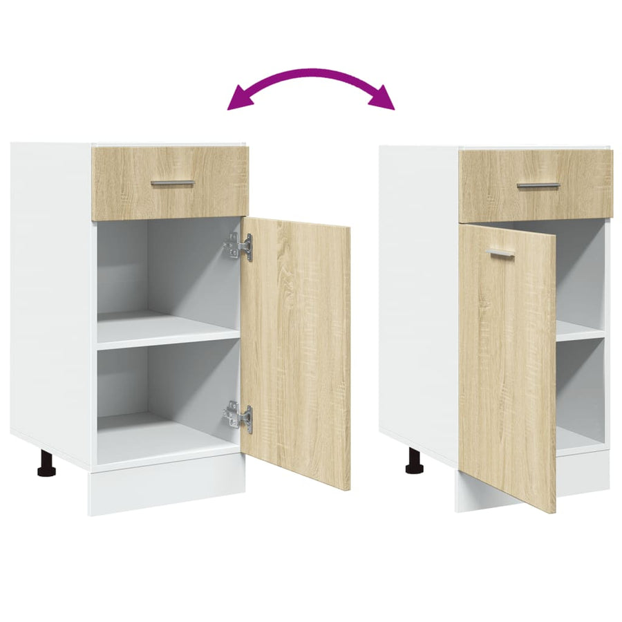 Onderkast met lade 40x46x81,5 cm spaanplaat sonoma eikenkleurig