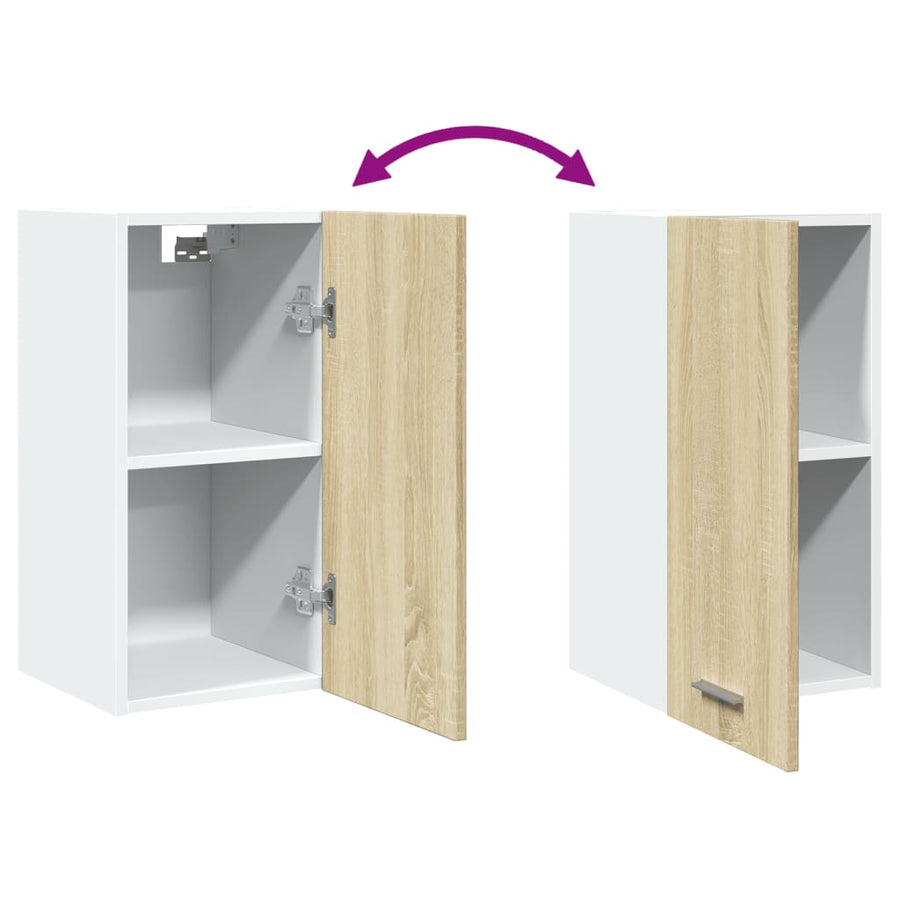 Hangkast 29,5x31x60 cm bewerkt hout sonoma eikenkleurig