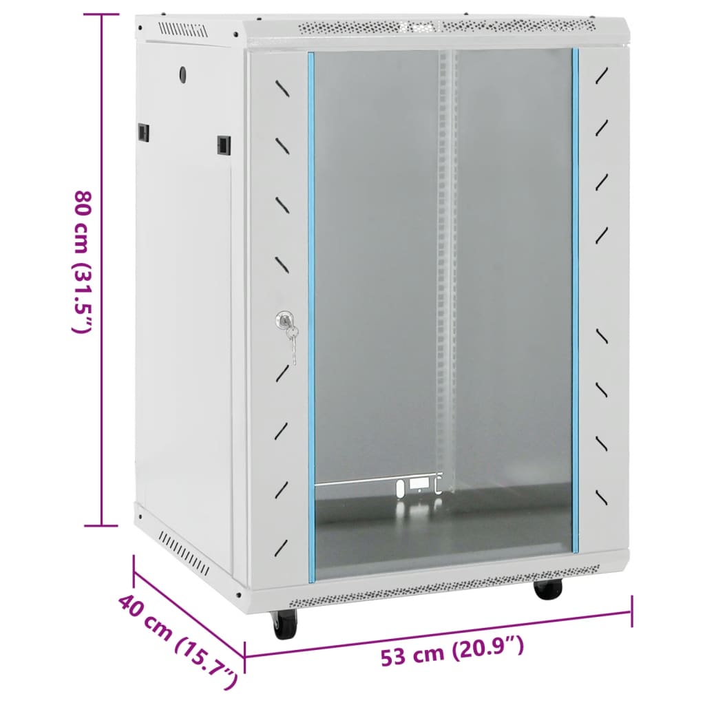 Netwerkkast met draaiwieltjes 15U 19" IP20 53x40x80 cm