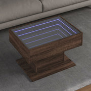 Salontafel 70x50x45 cm bewerkt hout bruin eikenkleurig