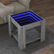Salontafel 53x53x45 cm bewerkt hout grijs sonoma eiken