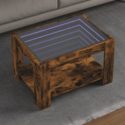 Salontafel 73x53x45 cm bewerkt hout gerookt eiken