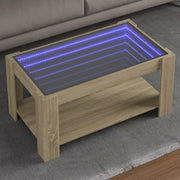 Salontafel bewerkt hout sonoma eikenkleurig met LED