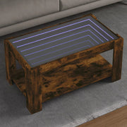 Salontafel 93x53x45 cm bewerkt hout gerookt eiken