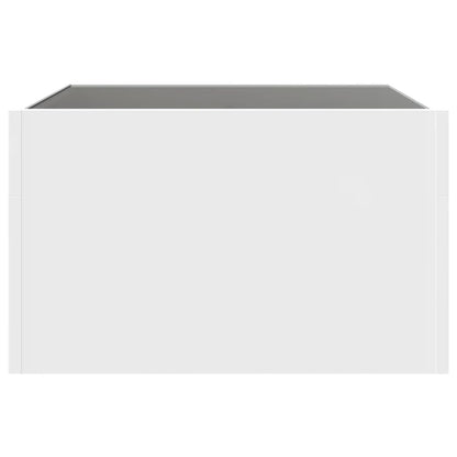 Salontafel met Infinity LED 50x50x30 cm wit