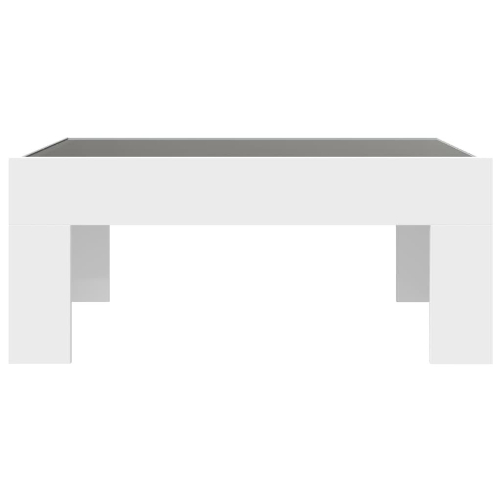 Salontafel met Infinity LED 70x50x30 cm wit