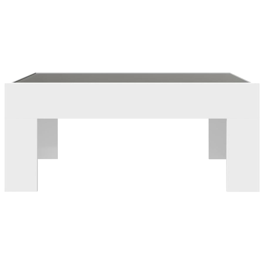 Salontafel met Infinity LED 70x50x30 cm wit