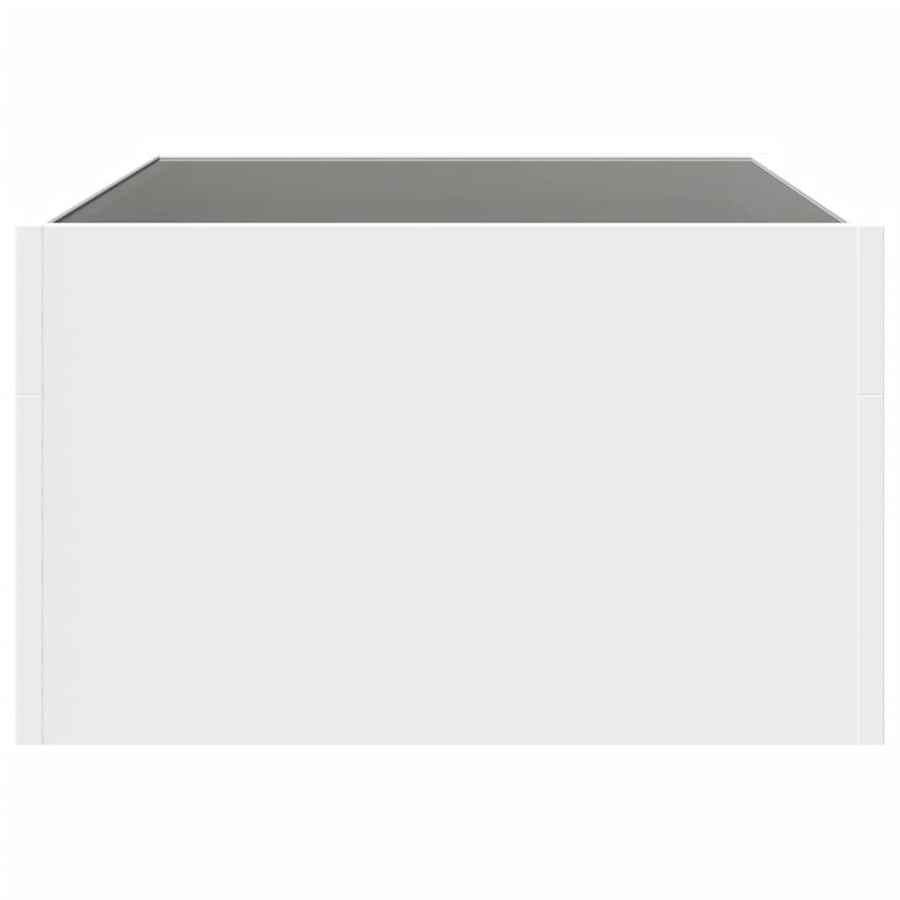 Salontafel met Infinity LED 70x50x30 cm wit