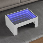 Salontafel 70x50x30 cm wit infinity led