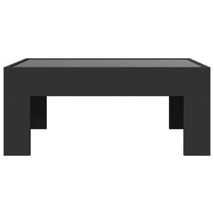 Salontafel met Infinity LED 70x50x30 cm zwart