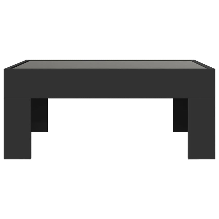Salontafel met Infinity LED 70x50x30 cm zwart