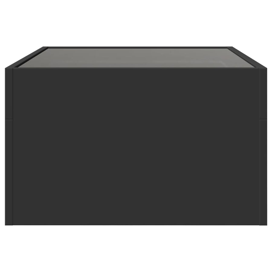 Salontafel met Infinity LED 70x50x30 cm zwart