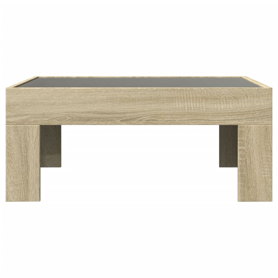 Salontafel met Infinity LED 70x50x30 cm sonoma eikenkleurig