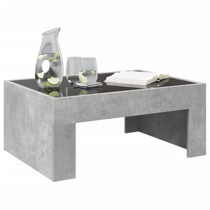 Salontafel met Infinity LED 70x50x30 cm betongrijs