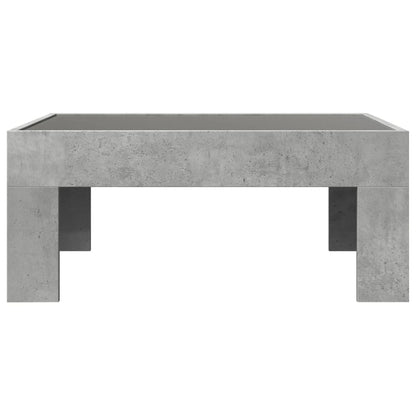 Salontafel met Infinity LED 70x50x30 cm betongrijs