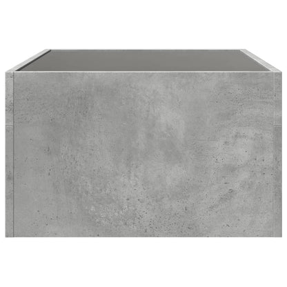 Salontafel met Infinity LED 70x50x30 cm betongrijs