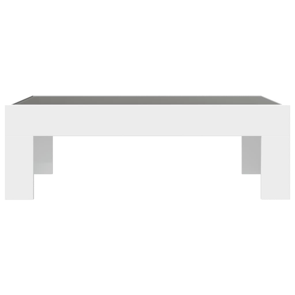 Salontafel met Infinity LED 90x50x30 cm wit