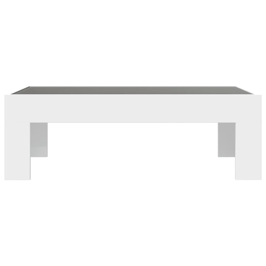 Salontafel met Infinity LED 90x50x30 cm wit