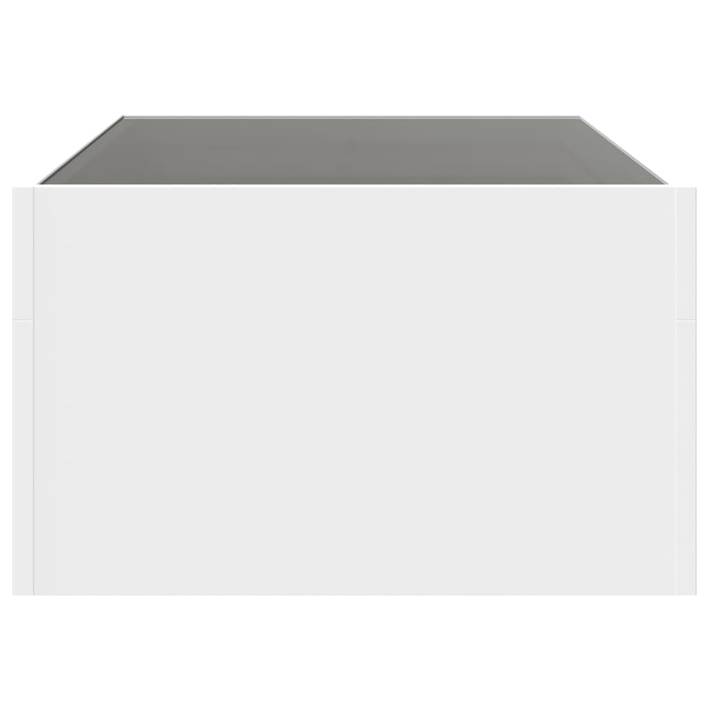 Salontafel met Infinity LED 90x50x30 cm wit