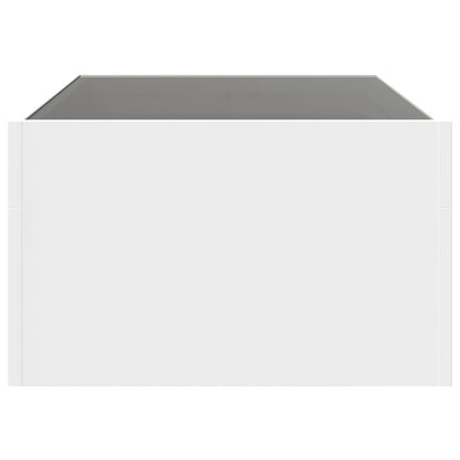 Salontafel met Infinity LED 90x50x30 cm wit