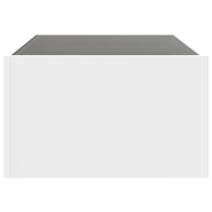 Salontafel met Infinity LED 90x50x30 cm wit
