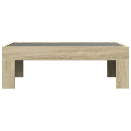 Salontafel met Infinity LED 90x50x30 cm sonoma eikenkleurig