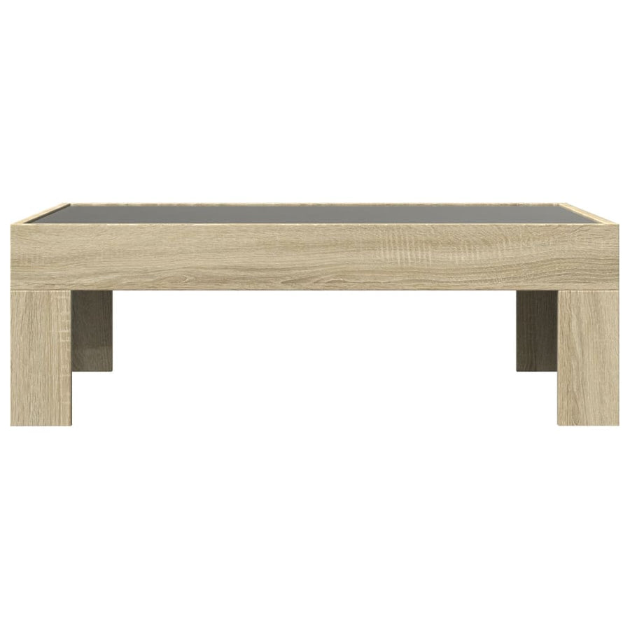 Salontafel met Infinity LED 90x50x30 cm sonoma eikenkleurig