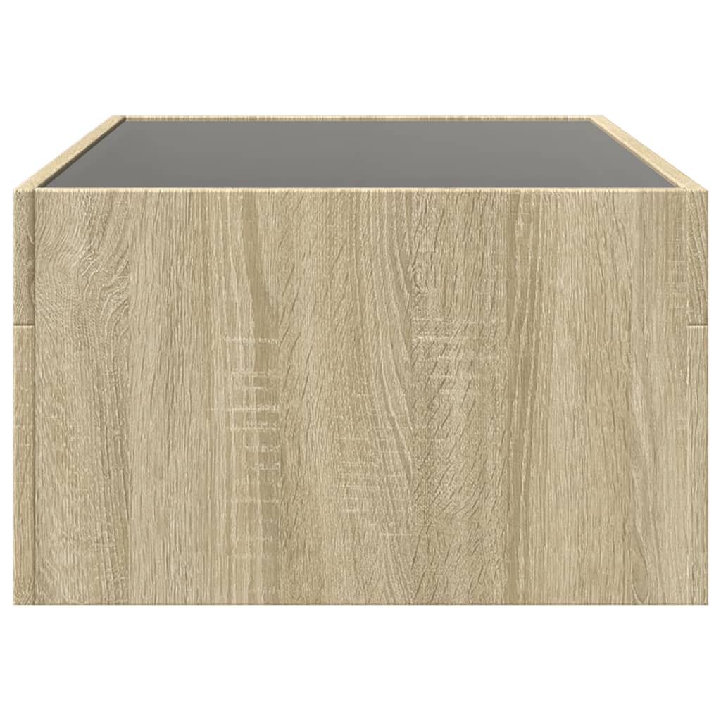 Salontafel met Infinity LED 90x50x30 cm sonoma eikenkleurig