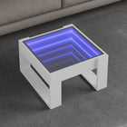 Salontafel 50x53x30 cm wit Infinity LED