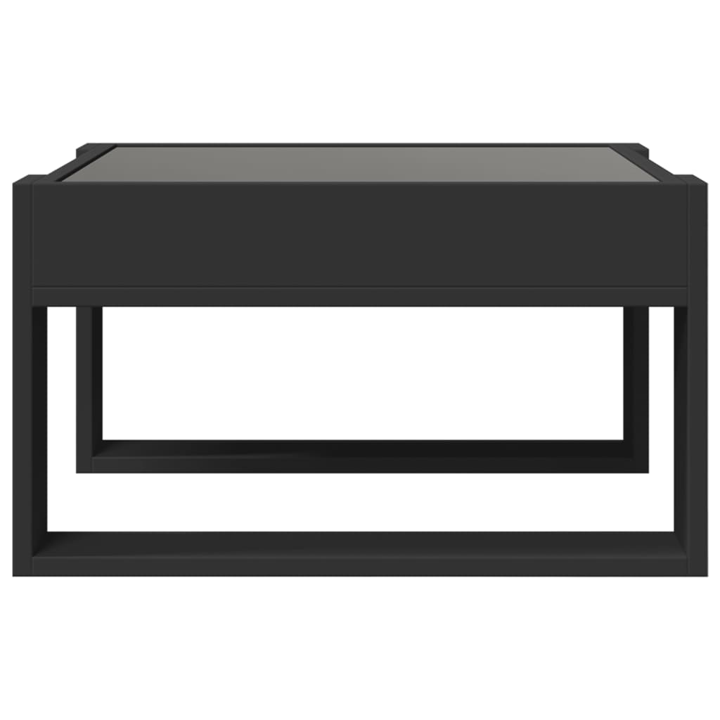 Salontafel met Infinity LED 50x53x30 cm zwart