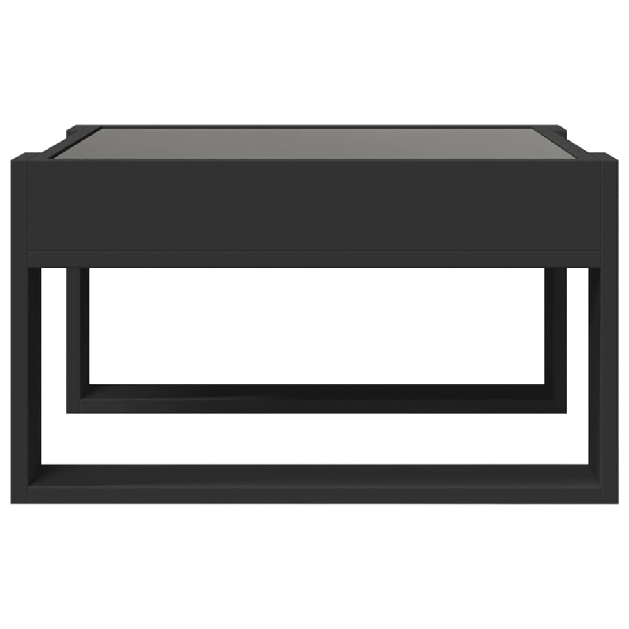 Salontafel met Infinity LED 50x53x30 cm zwart