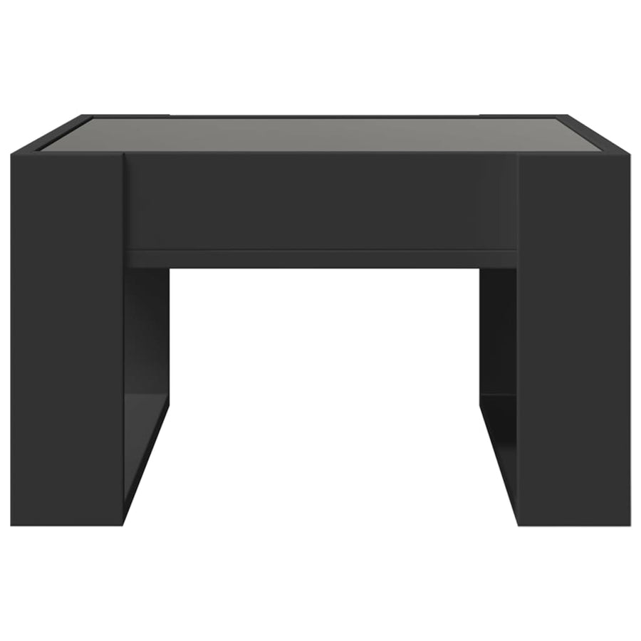 Salontafel met Infinity LED 50x53x30 cm zwart
