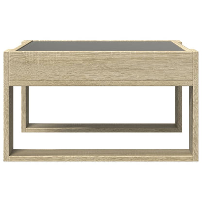 Salontafel met Infinity LED 50x53x30 cm sonoma eikenkleurig