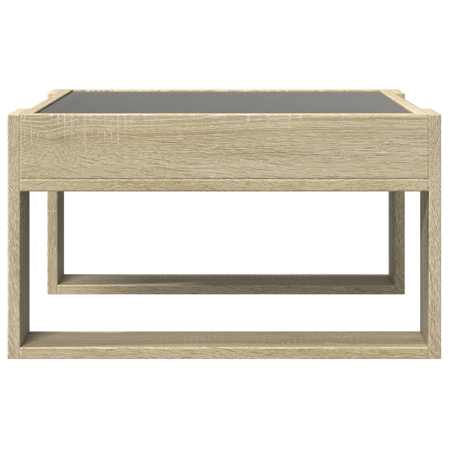 Salontafel met Infinity LED 50x53x30 cm sonoma eikenkleurig